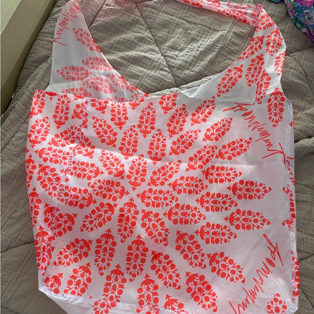 Free people White and Pink Floral Tote Bag